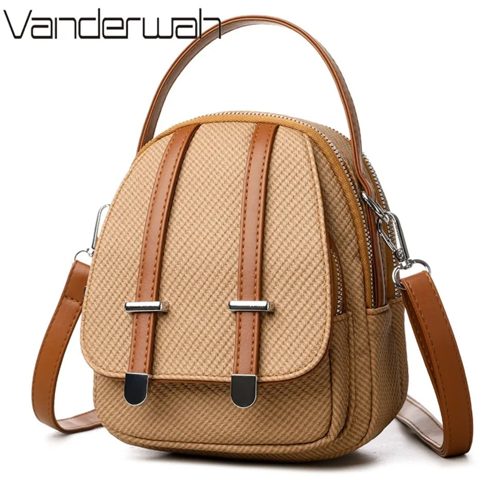 Small Shoulder Bags for Women Soft PU Leather Crossbody Bag Multifunction Messenger Casual Tote Lady Two Layers Handbag Sac 250725