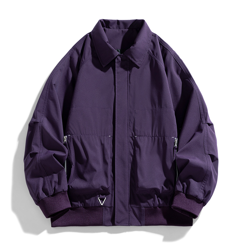 Jacket collar jacket men's spring and autumn American retro fashion casual workwear style top