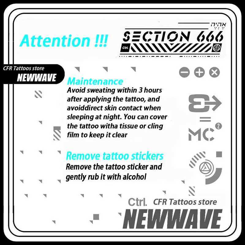 Temporary Tattoos American Gothic Dark Bramble Cross Belly Herbal Juice Tattoo Stickers Waterproof Fake Tattoo Party Gifts Z250731