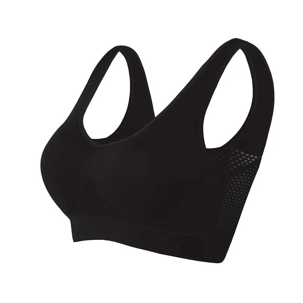 7XL Breathable Fitness Running Vest Sleep Underwear Padded Crop Tops Hollow Out Women Soft Sport Bra Underwear Top Bras Z250730