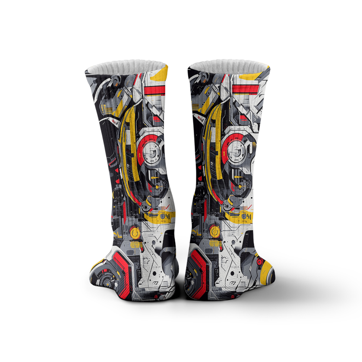 Cyberpunk Mech Design Unisex Tube Designer Socks C128