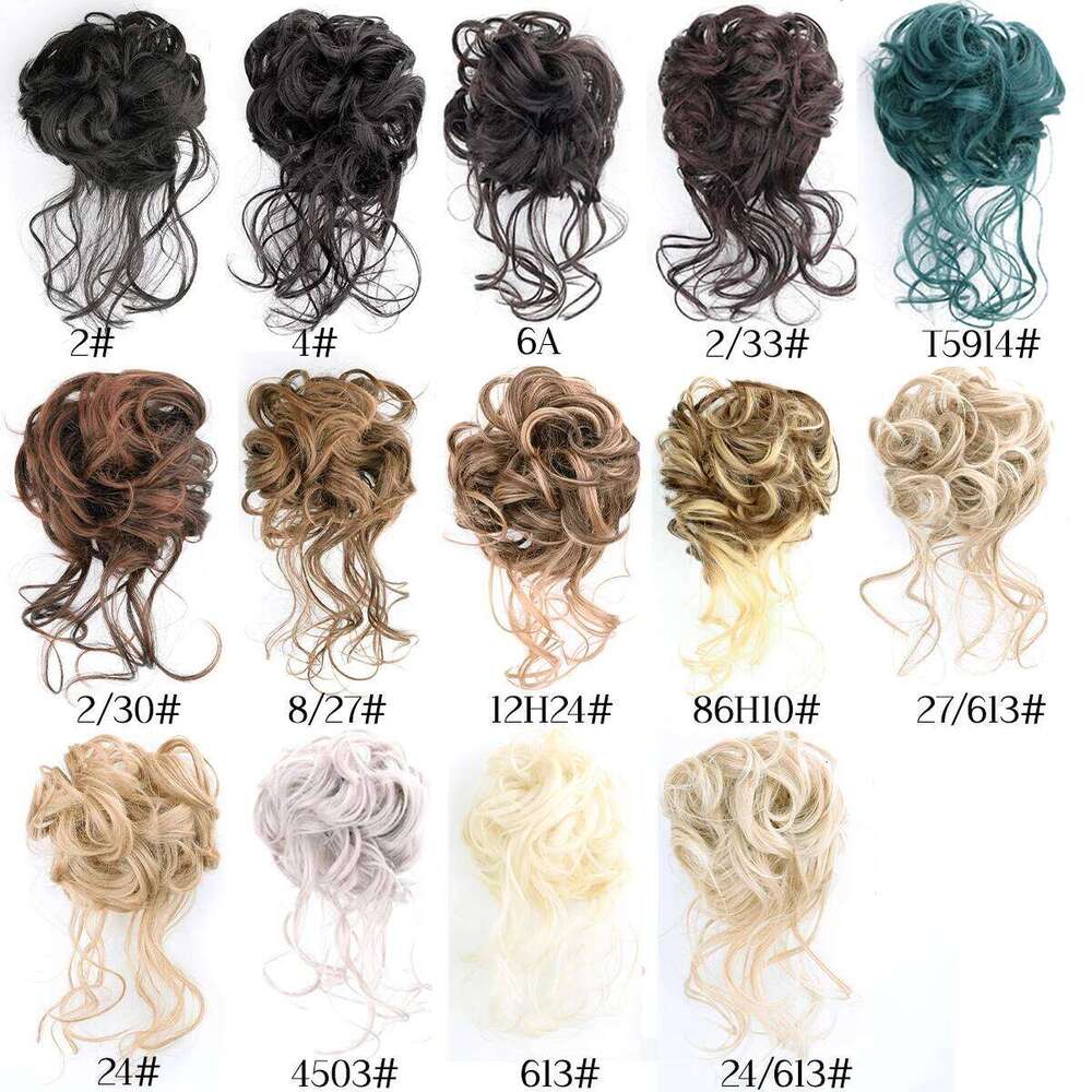 Chorliss Synthetic Claw Chignon Women Messy Curly Fluffy Bun Clip In Ponytail Hair Extensions Natural False Hairpieces