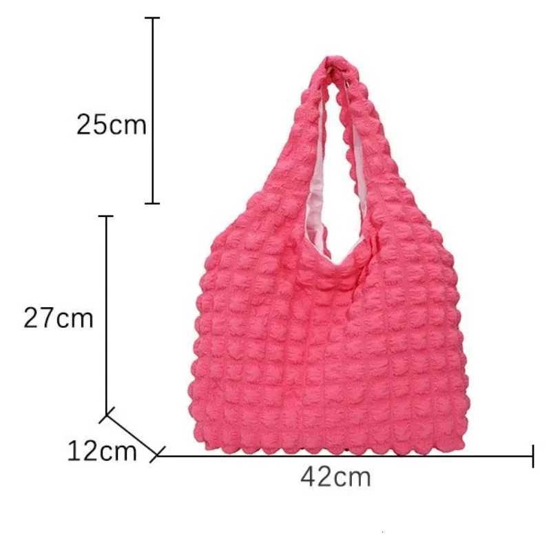 Shoulder Bags Polyster Pleated Cloud Bag Female Large Capacity Shoulder Bag Handbags Shopping s Pouch Tote Bolsas Y250730