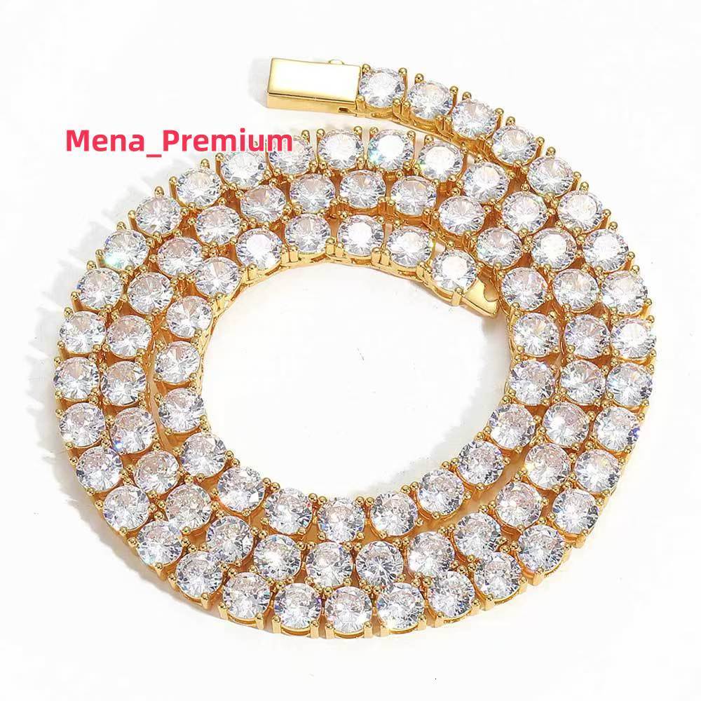 Hip Hop 925 Sterling Silver Bracelet Jewelry Iced Out Tennis Chain Bracelet for Men Women VVS Moissanite Diamond Bracelet