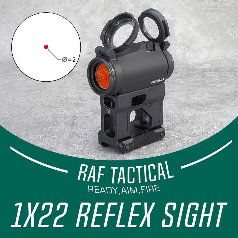 2025 Ver 1X22 AIMT 2Red Dot Sight Reflex Sight For Airsoft With 1.54 1.93 2.26 Inch Mount Full Markings R250730