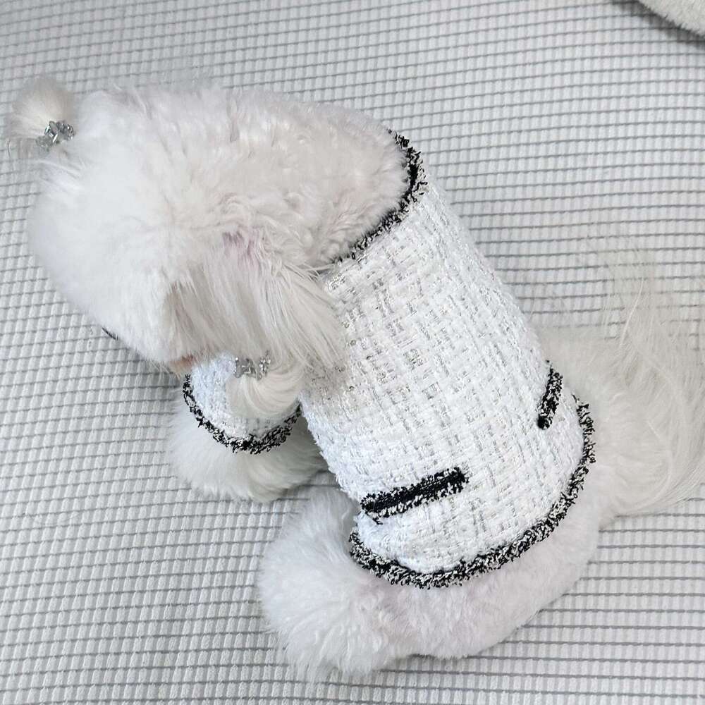 Cute Coat Cat Pet Dress High-End Little Chanel Style Dog Clothes