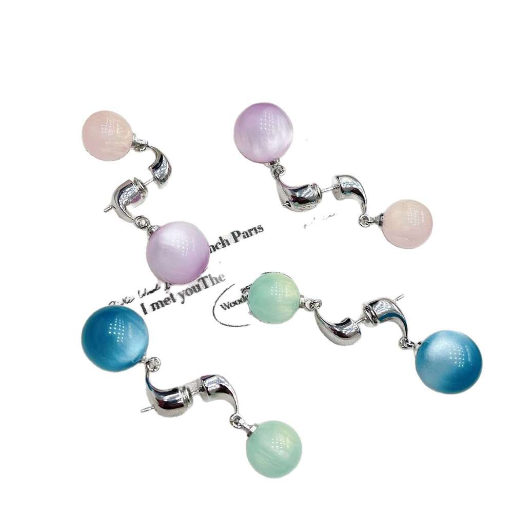 A Two-Way Wear Colorful Zircon Double-Headed Stud Simple Women's 2025 New Earrings 2cf