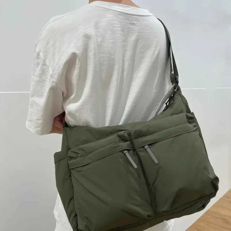 Nylon Zipper Casual Handbag Men Multi-pocket Streetwear Messenger Bag Waterproof Sport Shoulder bag High Capacity Bags For Women Y250730