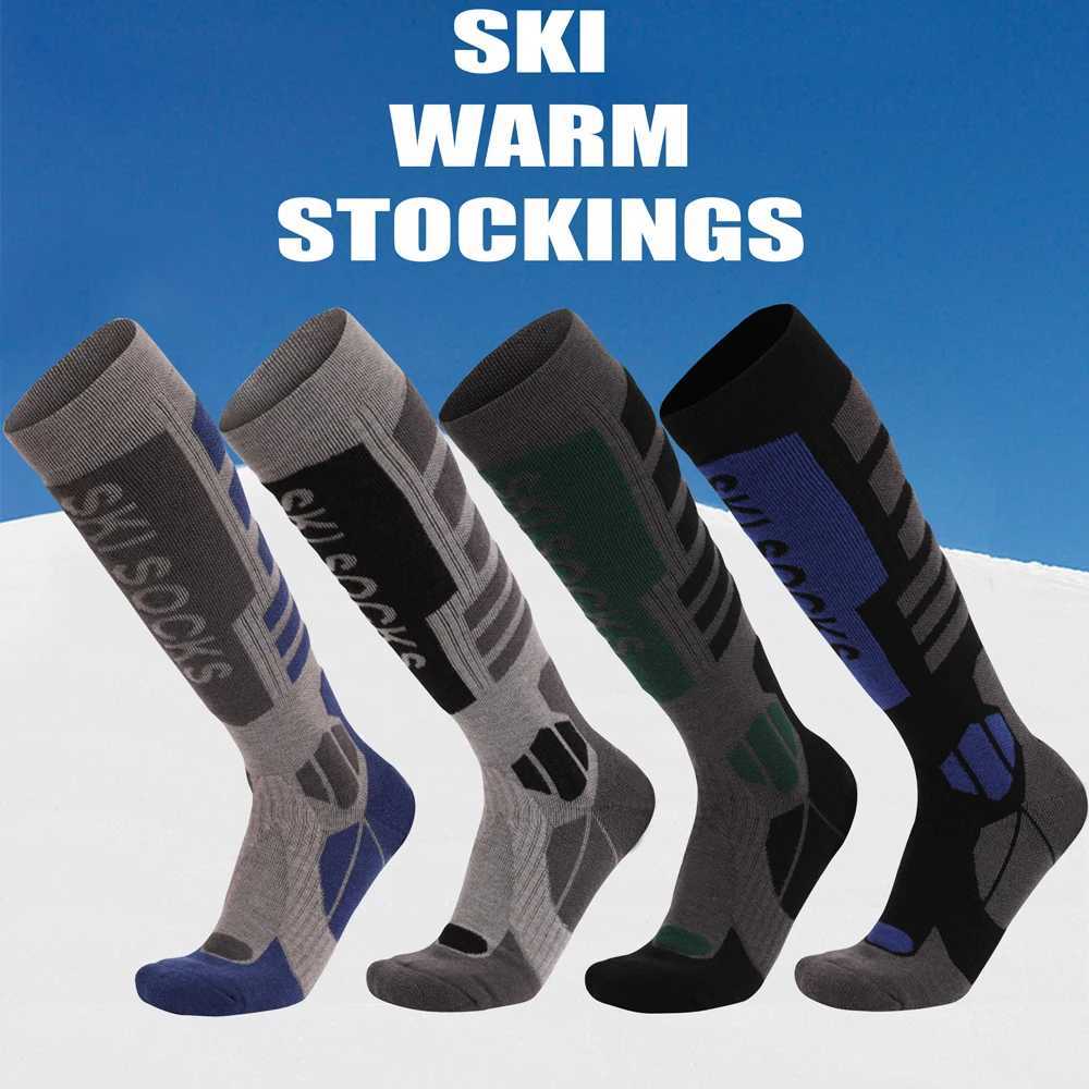 1 Pair Professional Merino Wool Ski Socks Outdoor Sports Thickened Terry Keep Warm Knee High Long Skiing Snowboard Hiking Socks Z250731