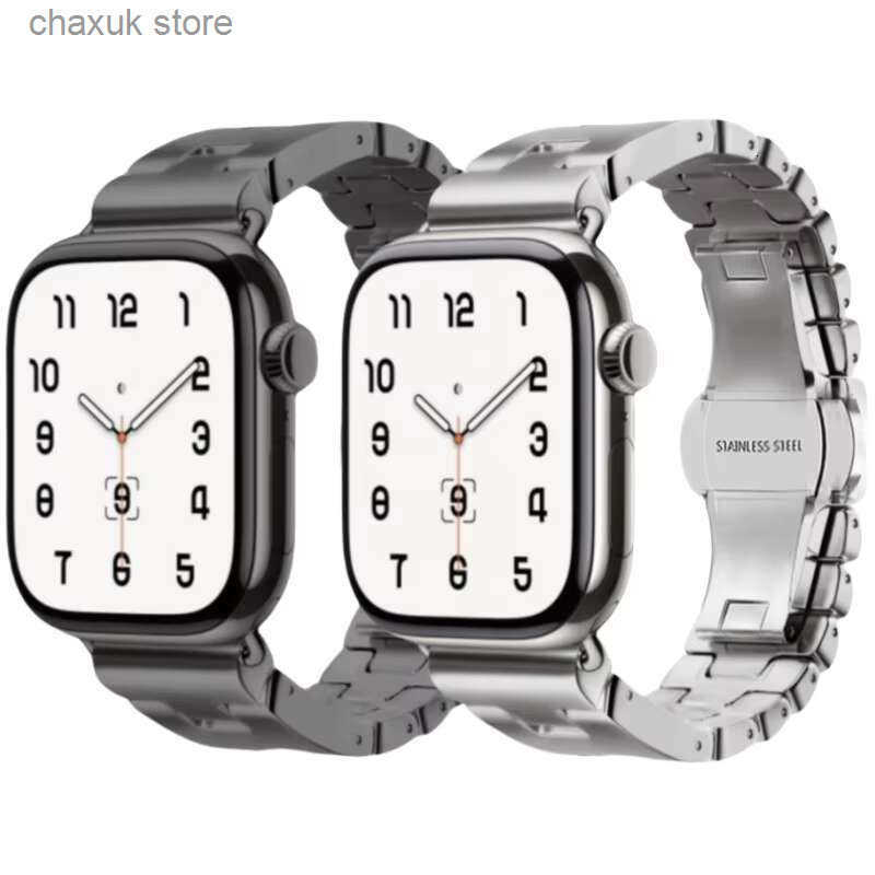 New Grand H Satine Stainless Bands Apple Ultra 2 49mm Steel Straps for Series 10 46mm 42mm 41mm 38mm S250731
