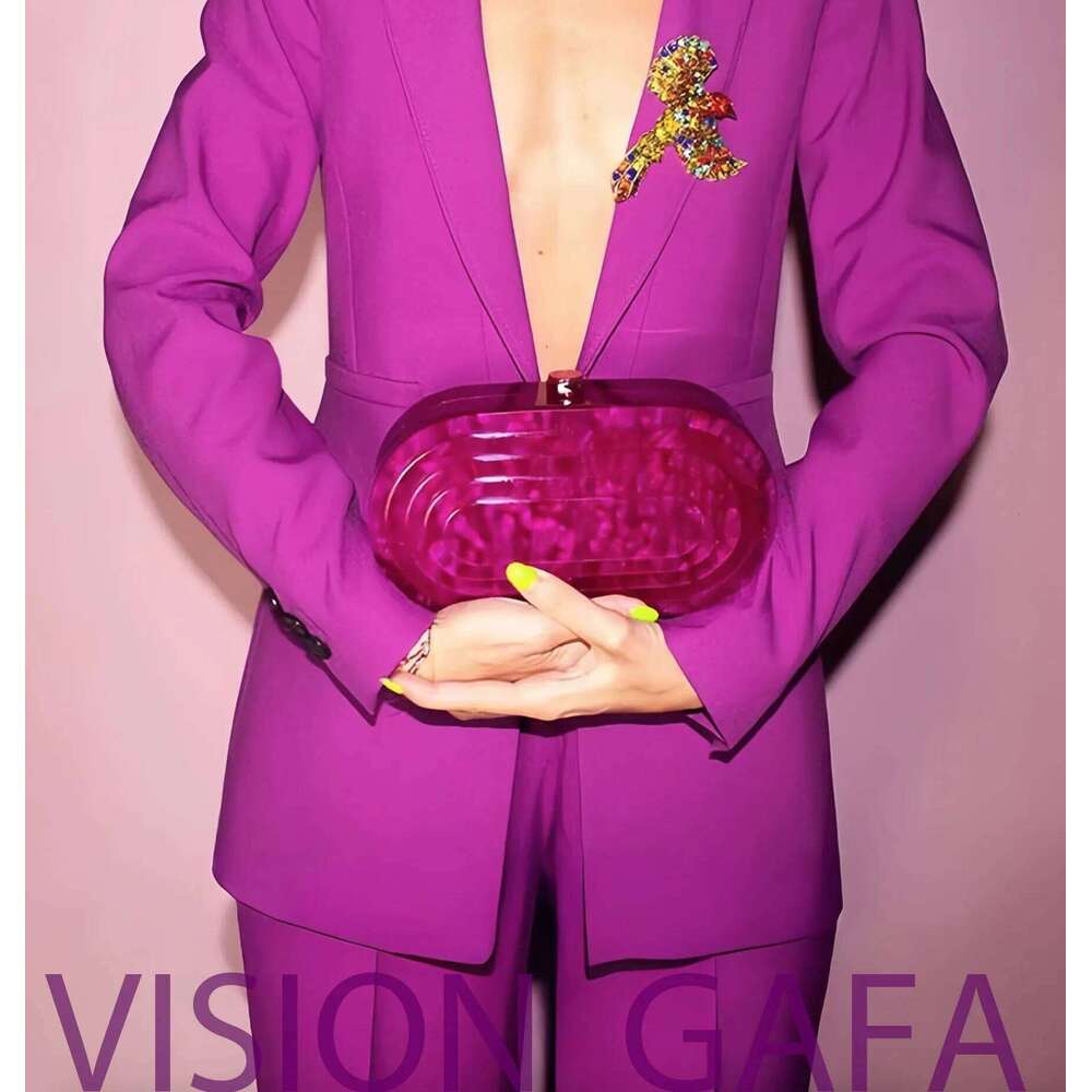 2025 Designer New Premium Acrylic Clutch Bag Pearlescent Pink Marble Pattern - Dual Mode (Handheld & Crossbody)