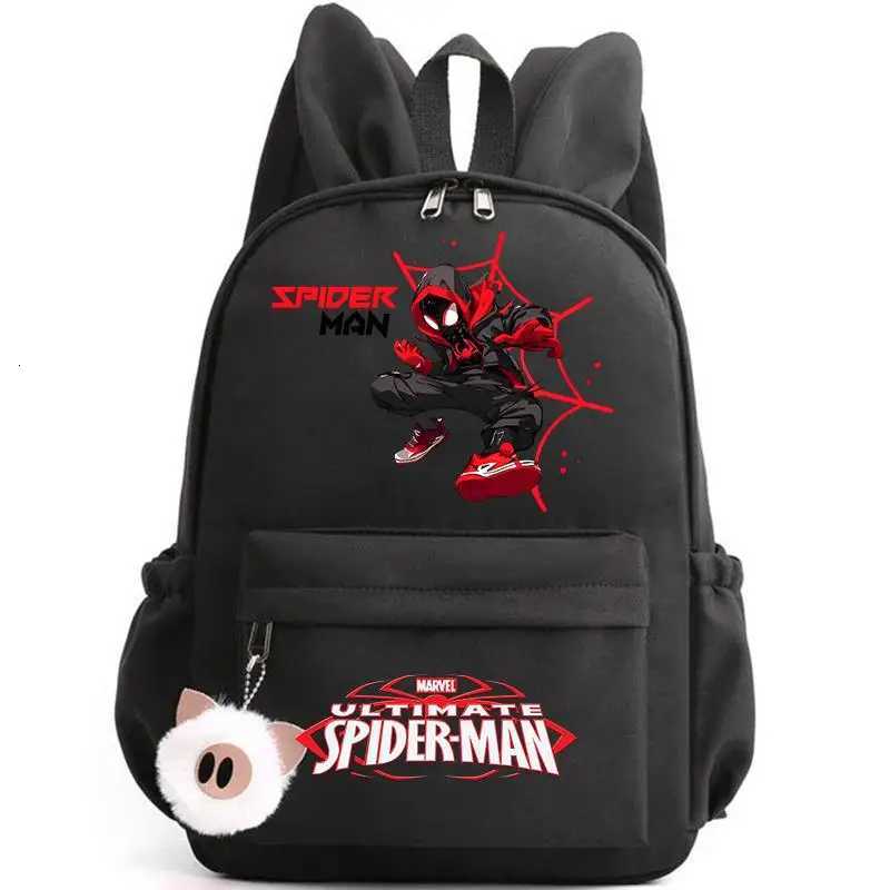 Spider Man Backpack for Girls Boys Teenager Children Rucksack Casual School Bags Travel Rabbit Ears Backpacks Mochila Travel Bag S250731