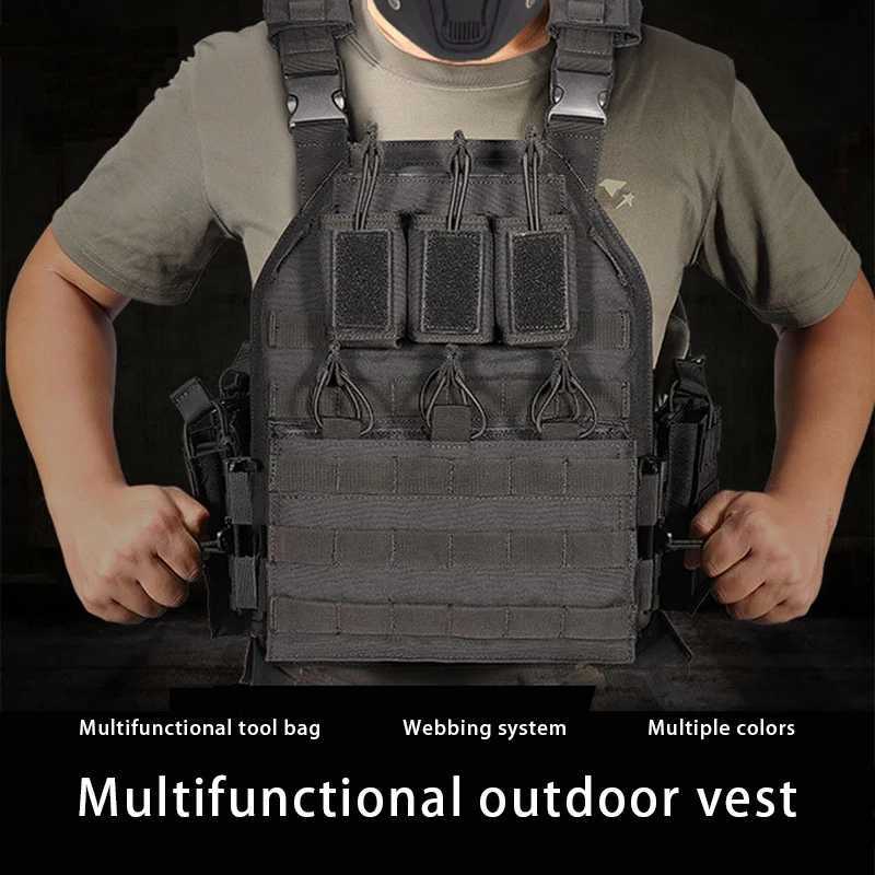 Yakeda Multifunctional Outdoor Tactical Vest CS Game Vest MOLLE Expansion Tactical Training Field Equipment Protection Plate XJ251114