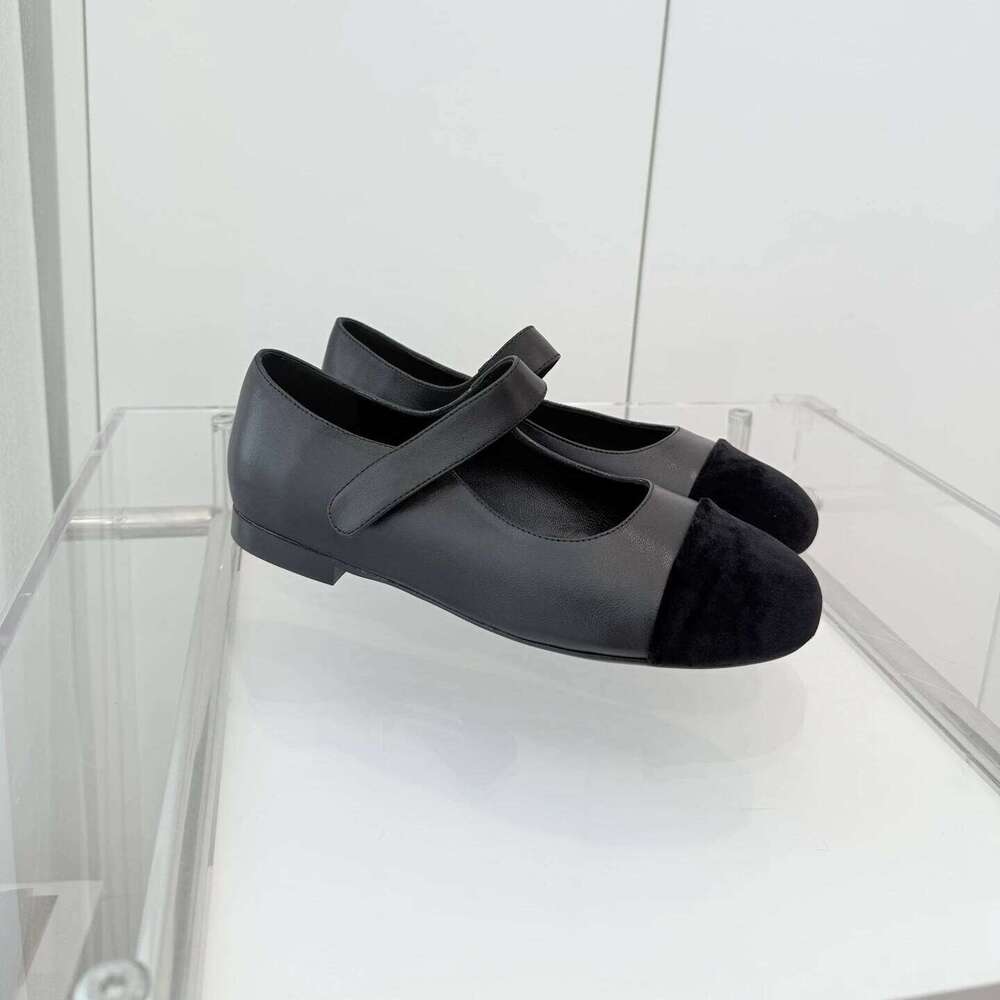 Shoes Women Genuine Leather Flats Mary Janes Low Heels Round Toe Buckle Strap Mixed Colors Designer Shoe Zapatillas De Mujer 107