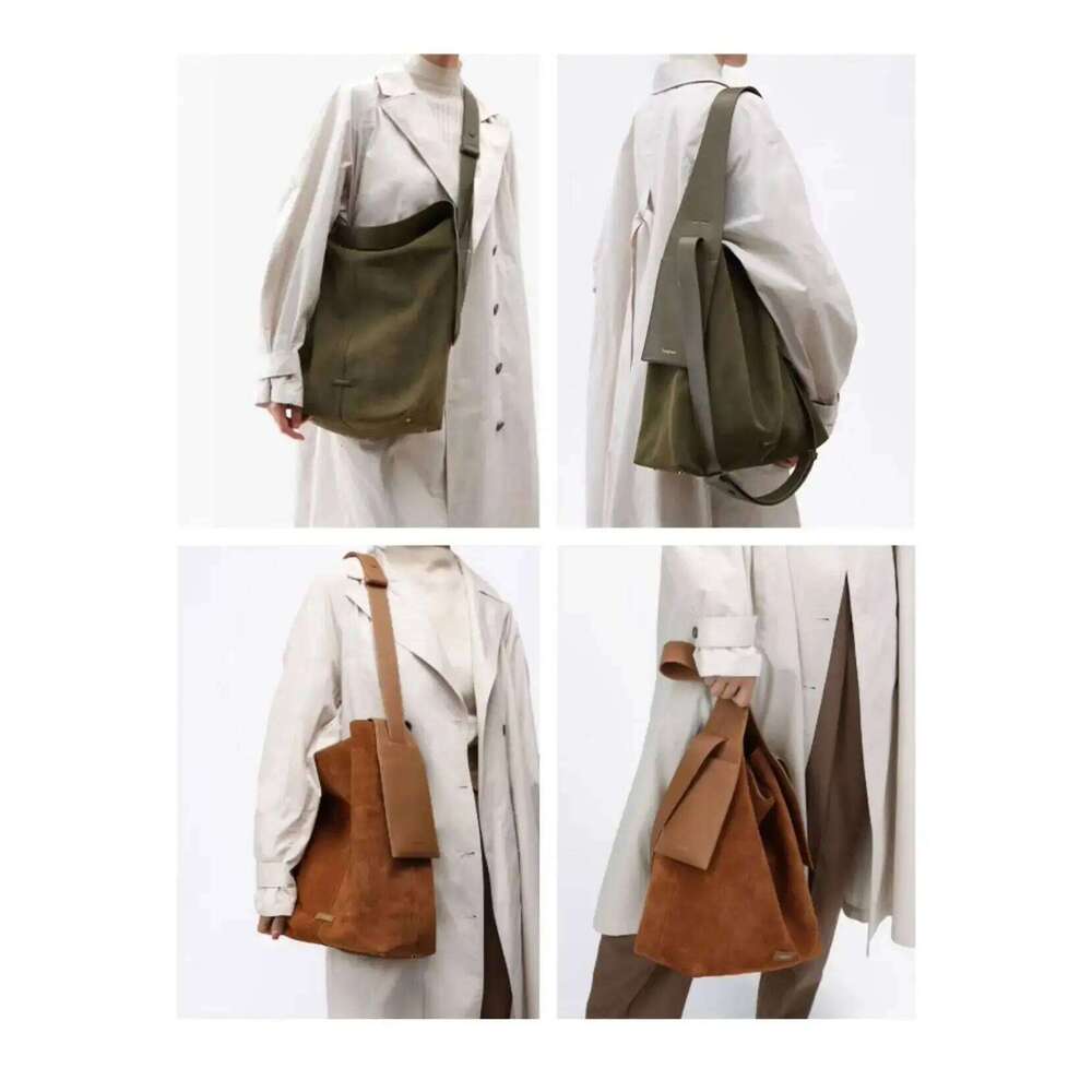 Suede Hanging Earrings Tote Single Shoulder Crossbody Slouchy Commuter Bucket Bag Bags Soft 250731
