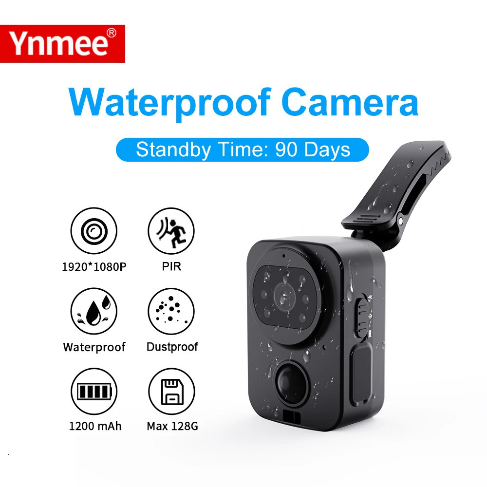 PD01 Waterproof Mini Camera Motorcycle and Bike Recorder Sport DV NO-APP Pocket PIR Small Security Wearable Body Worn Cam 250730CJ