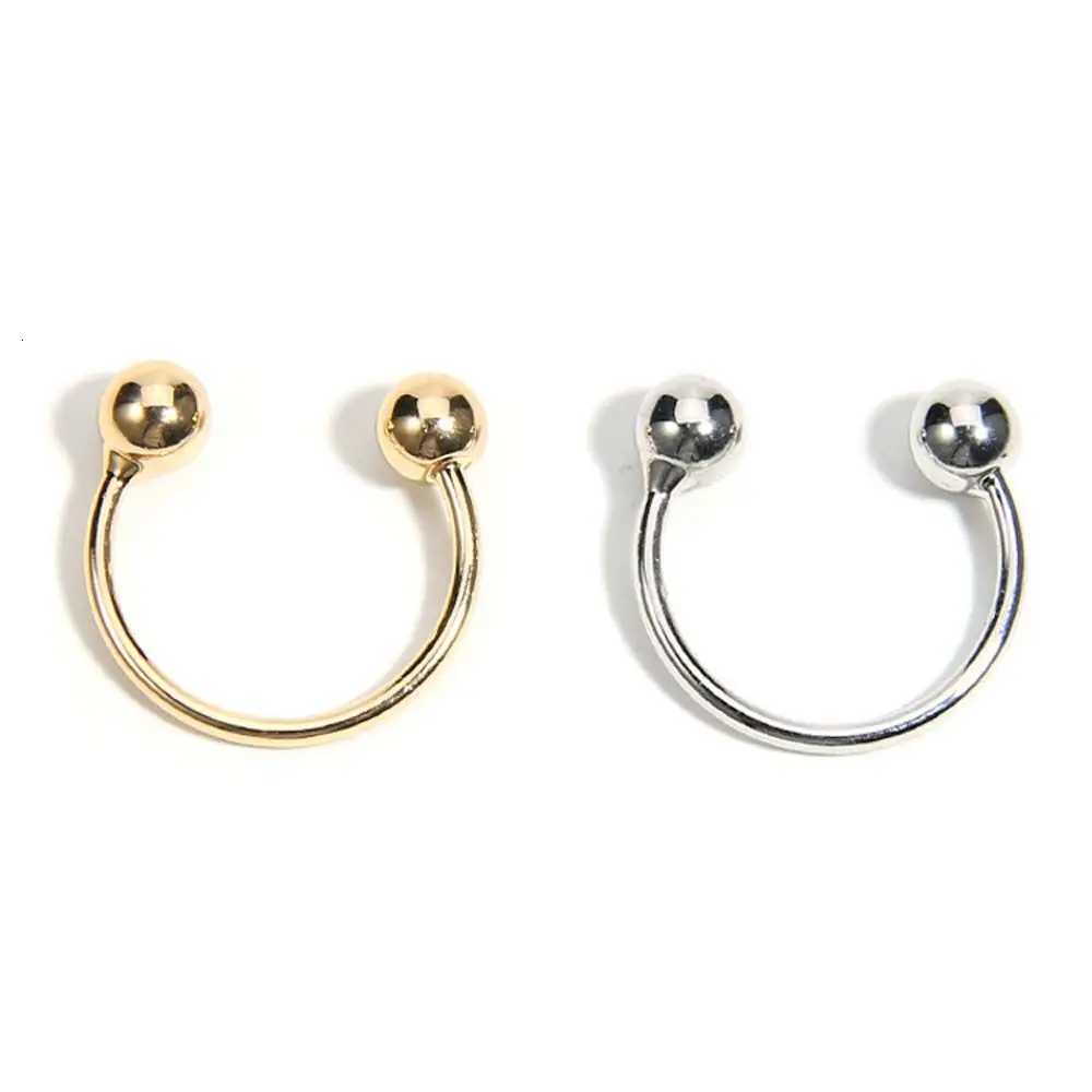 Party Punk Fashion Open Knuckle Silver Copper Double Ball Mens Copper Ring Jewelry Joint Ring Unisex Rings y250730