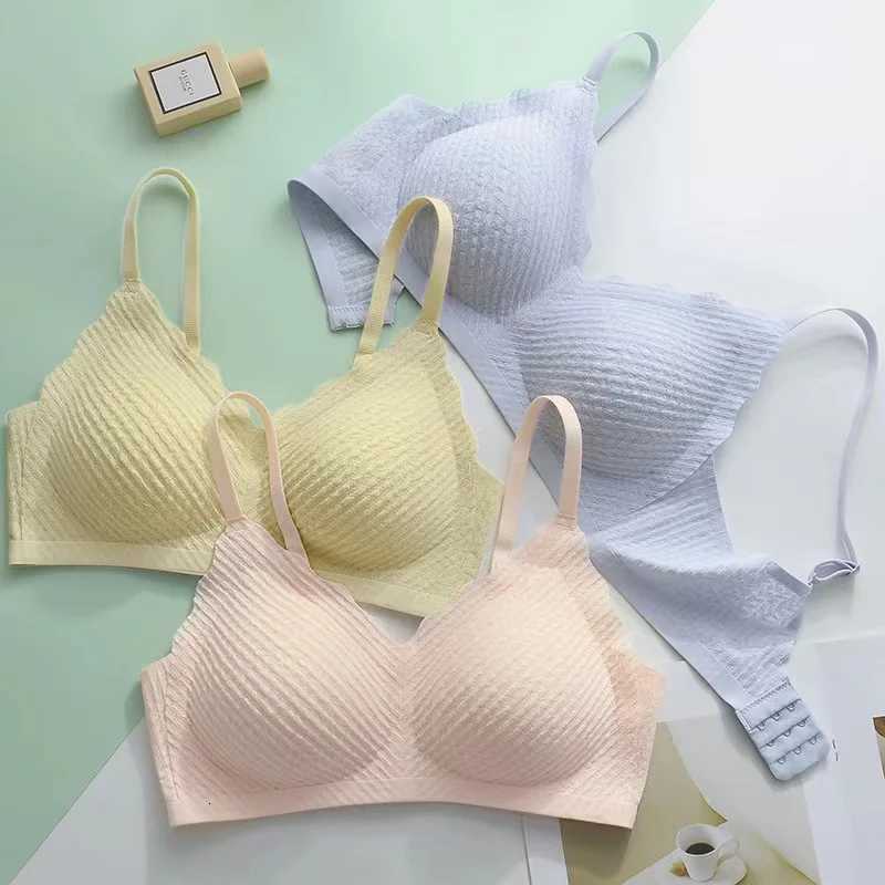 New Top Lace Seamless Womens Underwear Small Chest Gathered Non-slip No Steel Ring Sexy Sling Beautiful Back Bra Thin Section Z250730