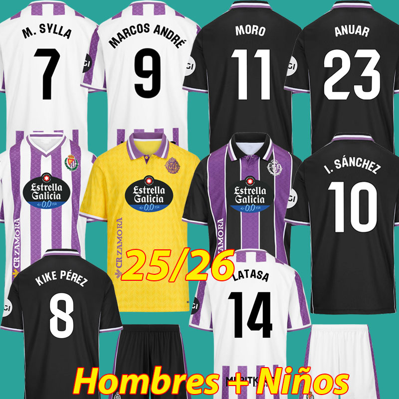 Real Valladolid soccer jerseys 25 26 IVAN SANCHEZ ANUAR MARCOS ANDRE camisa de futebol Real Valladolid men kids 2025 2026 FOOTBALL SHIRTS MONCHU SYLLA kits LATASA