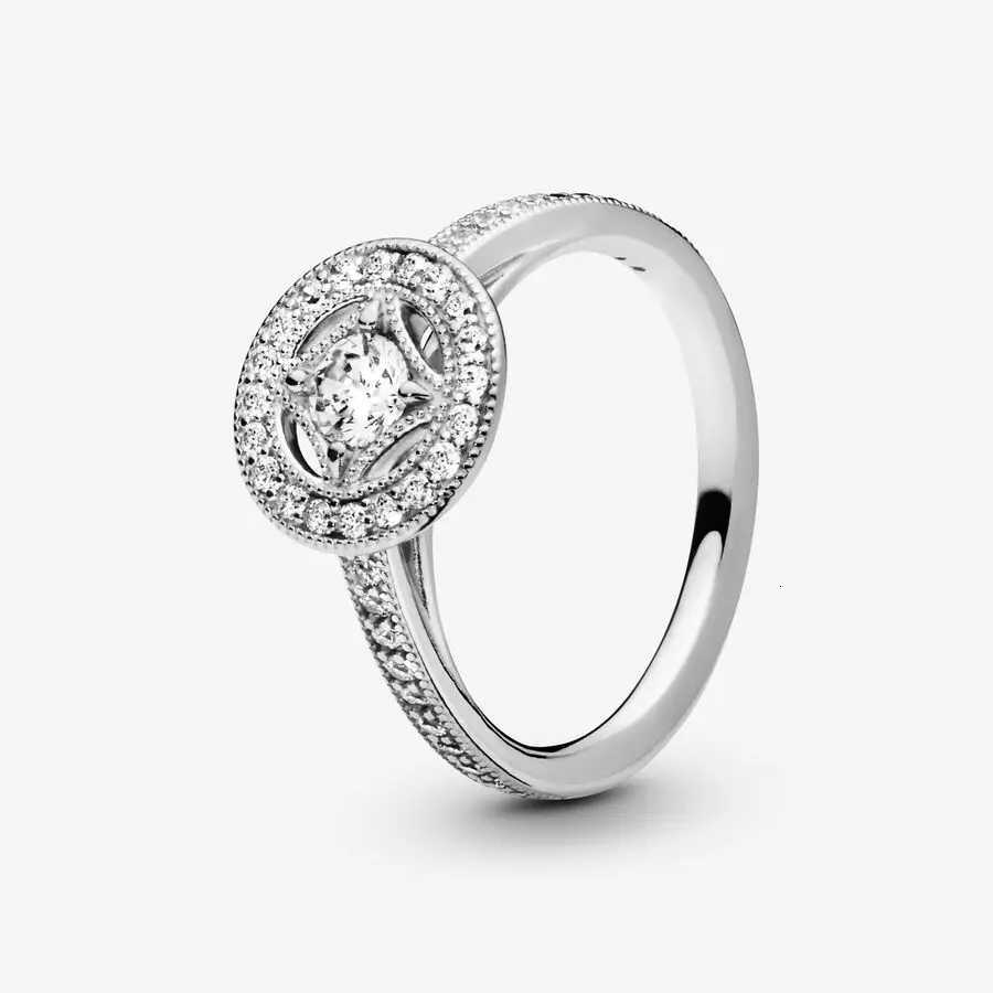 High Quality 100% 925 Sterling Silver Sparkling Drop Round Daisy Birthday Romantic Ring Suitable for Ladies Banquet Fine Jewelry y250730