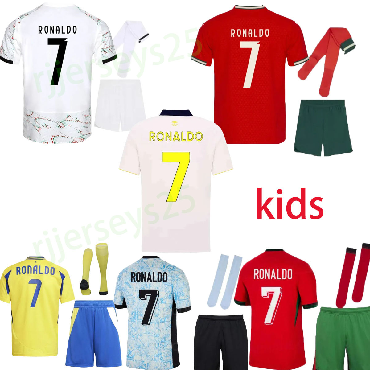 25 26 Al Nassr FC soccer Jerseys Ronaldo Kids Kit child uniform 2025 2026 Home yellow CR7 boys Football shiirt T Al-Nassr away MARTINEZ GHAREEB. football jerseyAAA