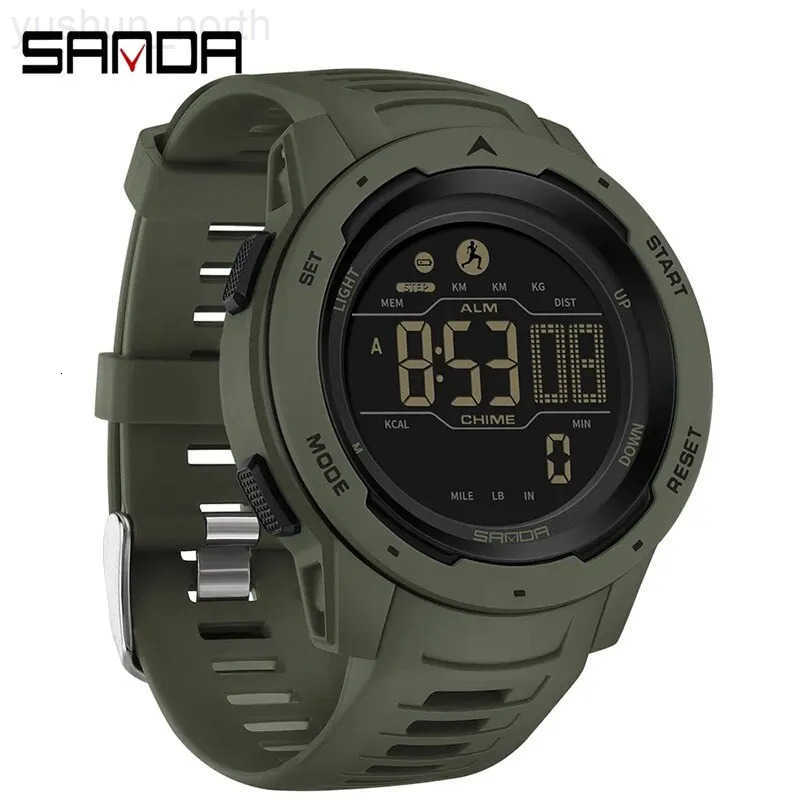 3 Brand Men Watches Sports Pedometter Calories 50m Waterproof LED Digital Watch Military Wristwatch Relogio Masculino 2145 M250731