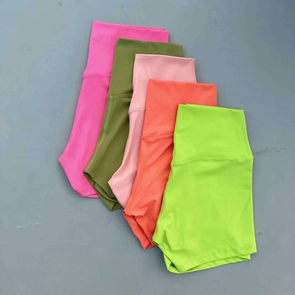 Sexy Solid Color Women Fiess Sport High Waist Athletic Yoga Short Leg Cycling Comprehensive Training Jogging Squat Proof