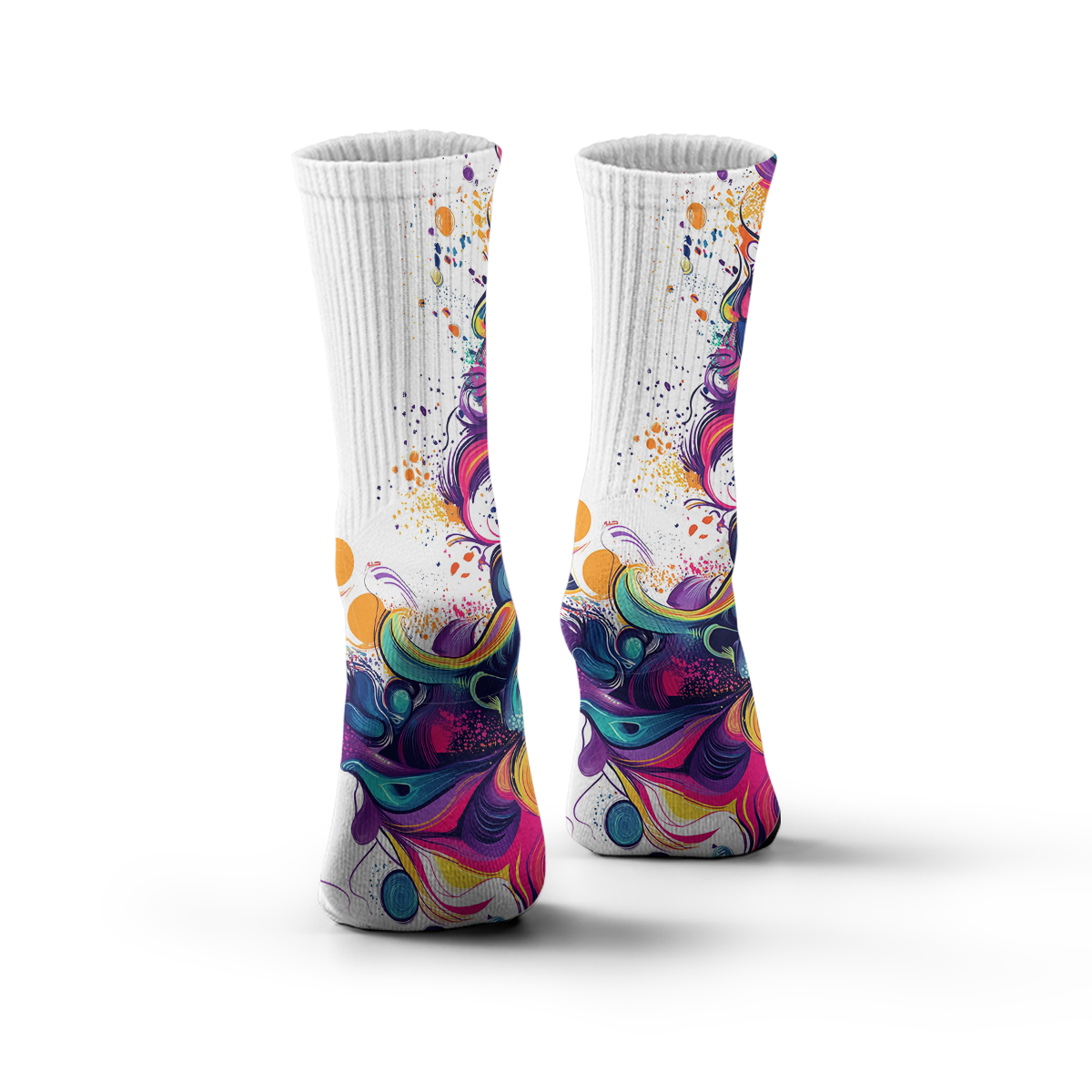 Colorful Psychedelic Swirl Unisex Tube Sock C125