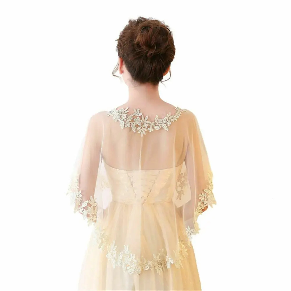 Summer Casual Party Evening Dress Shawl Elegant Lace Wedding Cape 250731