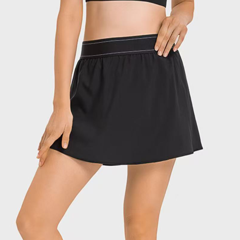 yoga skirt Comfortable Nude Anti glare Tennis Skirt Quick Dry Breathable Yoga Skirt Loose Casual Sports Skirt