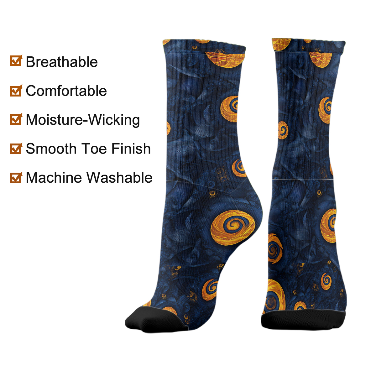 Mystic Moon Pattern Unisex Tube Sock C114