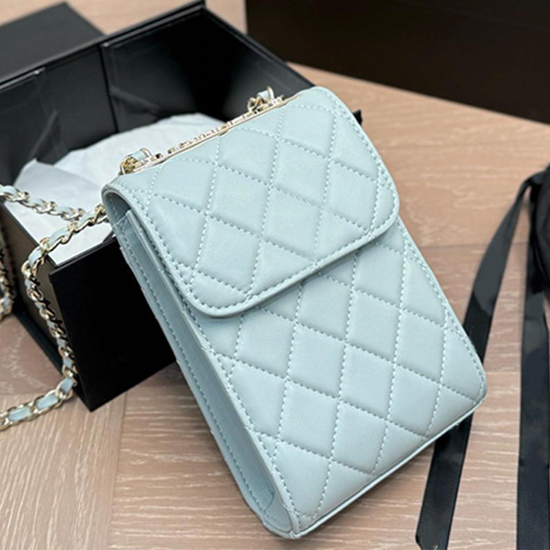 Mini mobile phone bag chain commuting bag classic diamond-patterned bag retro flip-top small square bag luxury designer bag single-shoulder bag high-end handbag