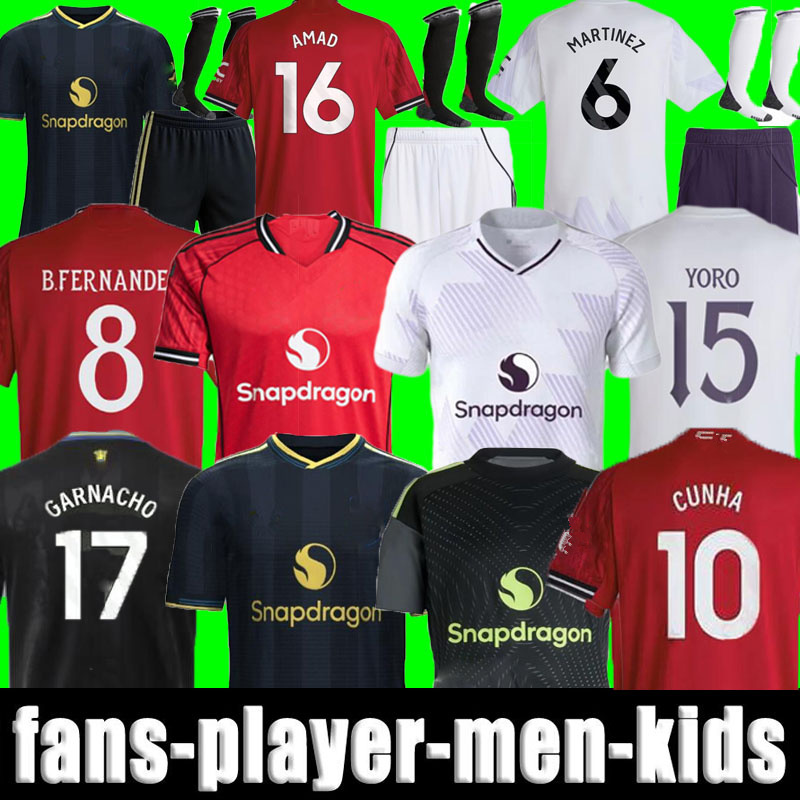4XL 25 26 DE LIGT HOJLUND MAINOO MOUNT football shirt Soccer Jersey Pre match Stone Roses MARTINEZ CASEMIRO B.FERNANDES 2025 kitS kids tops YORO DORGU Mount AMAD CUNHA