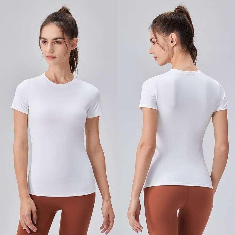 2024 Sports Shirt Tight Yoga top Quick Dry Gym Top Outdoor Short Sleeve Running Sportswear Women T-shirts