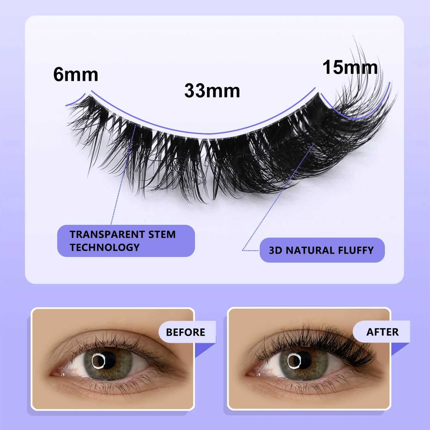Groinneya Cat Eye Lashes Soft Natural Faux Mink Eyelashes Fake Lashes Natural Look Wispy Winged End Eye Elongated Makeup Z250730