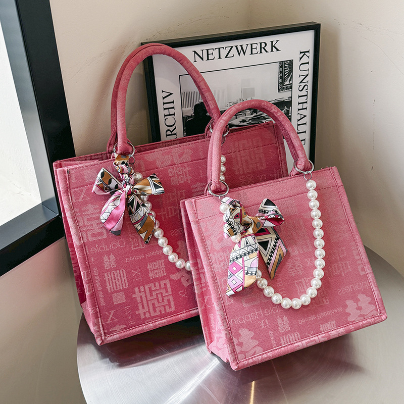 Large Capacity Tote Red Bride Wedding 2023 New Chinese Style Pearl Handbag Shoulder Bag ddmymoon