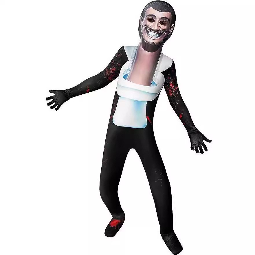 Children's Halloween TV people, photographers, toilet man, cosplay costumes, horror character restoration, party performance costumes