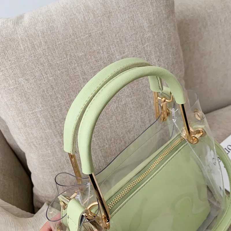 Fashion Transparent Women Shoulder Bag Jelly Candy Summer Beach Handbag for female Messenger Bags Bolsa Totes bucket bag Y250730