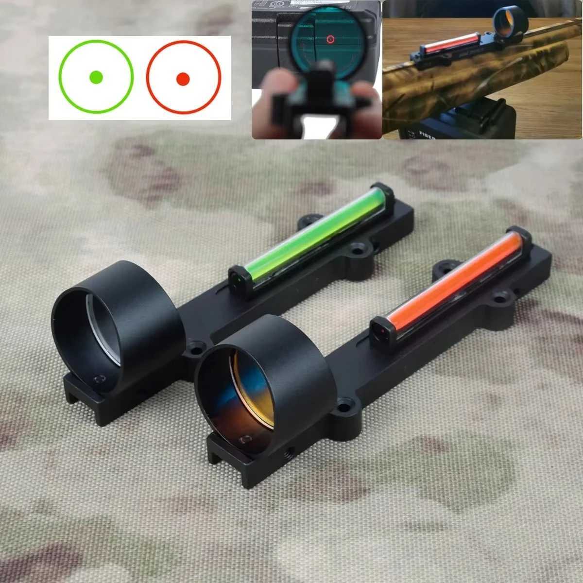 1x28 Red Dot Sight Light Weight Scope Fits Shotguns Rib Rail Red and Green Fiber Shooting Holographic Sight For 11mm Rail R250730