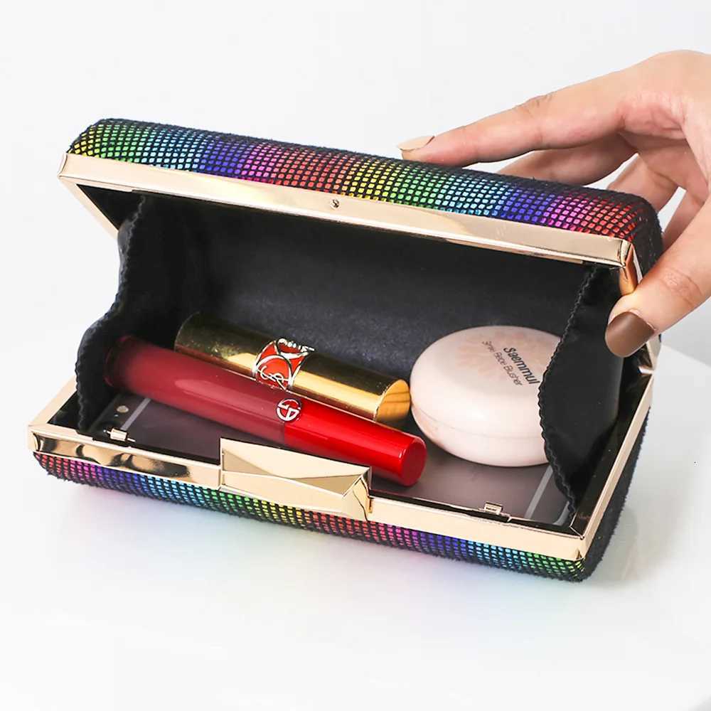 Fashion Crossbody Women Party Clutch Bag Rainbow Evening Purse Designer Handbag Diamond Wallets and Bags 2023 New Y250730