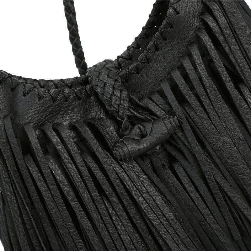 Long Tassel Design Women Crossbody Bags Soft PU Leather Female Shoulder Weave Messenger Sling Bag Small Bolsa Feminina