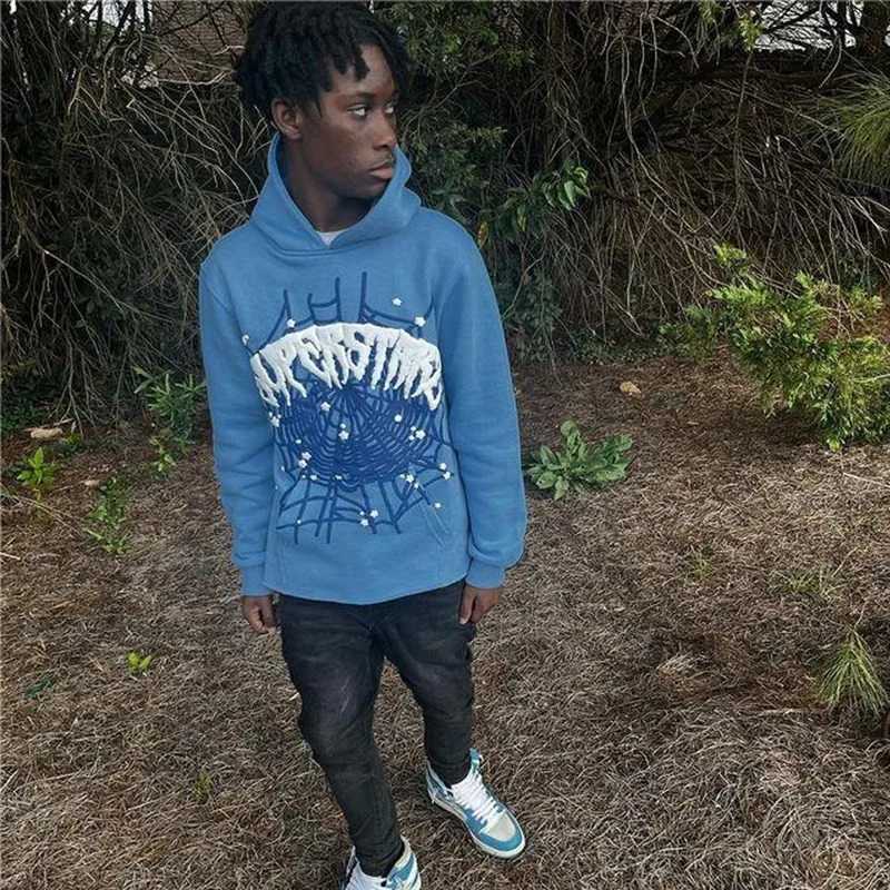 Spider Letter Printed Hoodie Aesthetic Creativity Hooded Sweatshirt Y2K Clothing Womens Jacket Top Mens Hoodie Punk Pullover XJ250731