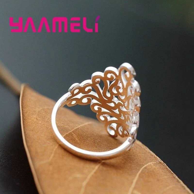 Elegant Finger Ring For Women 925 Sterling Silver Jewelry Exquisite Stamp Fine Fashion Gift for Wedding/Anniversary y250730