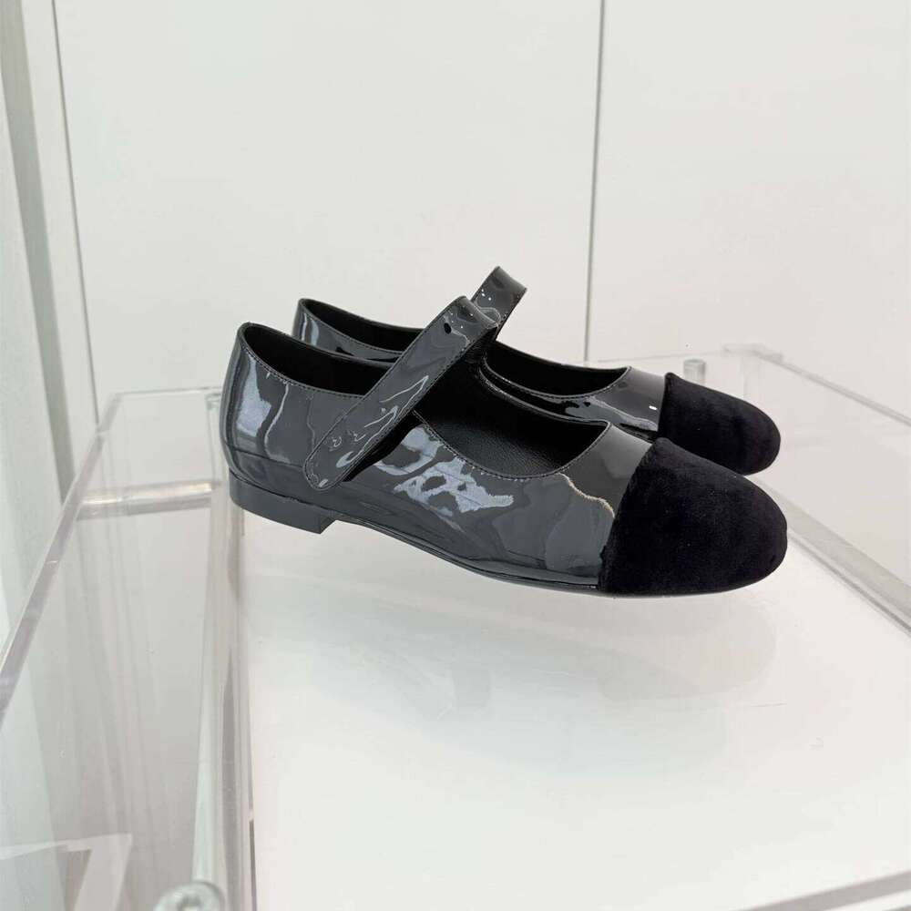 Shoes Women Genuine Leather Flats Mary Janes Low Heels Round Toe Buckle Strap Mixed Colors Designer Shoe Zapatillas De Mujer 107