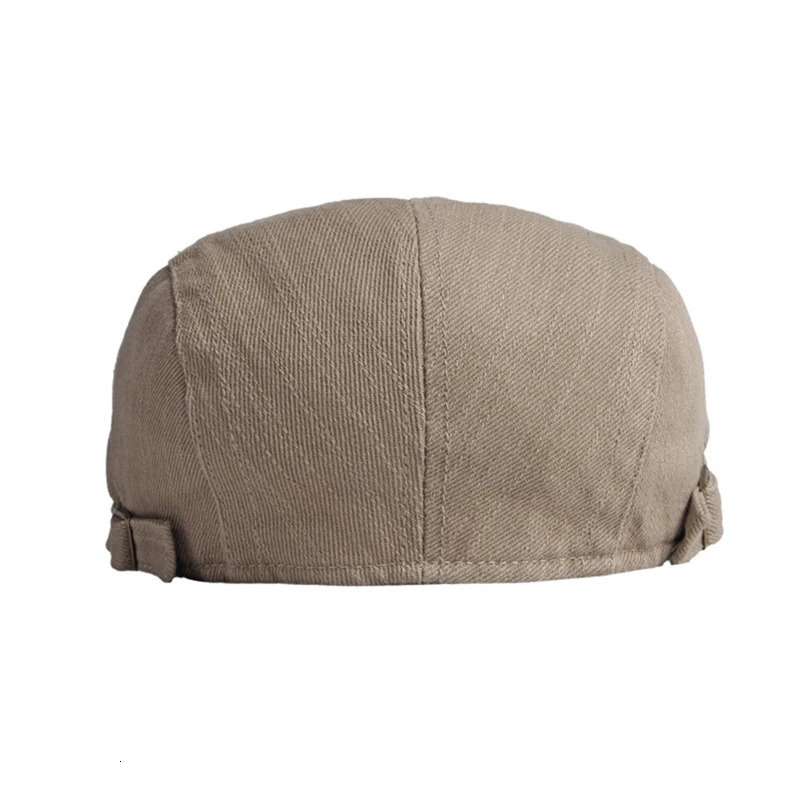 Spring Summer Beret Hat For Men Solid Black Gray Cotton Flat ed Herringbone Cap Women Outdoor Sun Ivy Hat Retro sboy Cap 250729