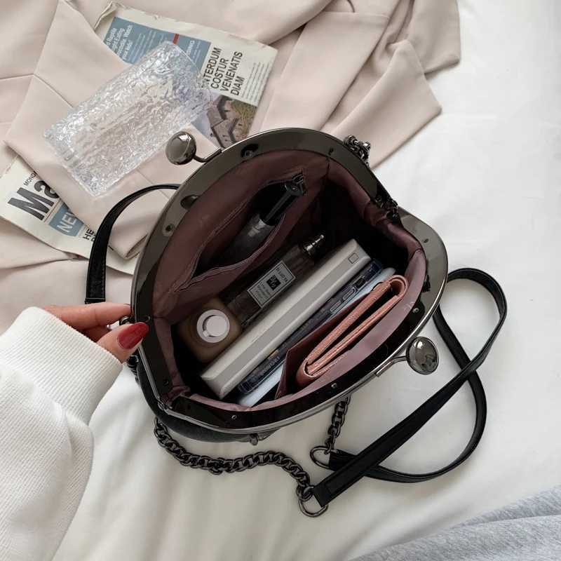 Vintage Fashion Crossbody Bags For Women Pure Color Large Capacity PU Leather Shell Purses And Handbags 2022 Designer Bag Y250730