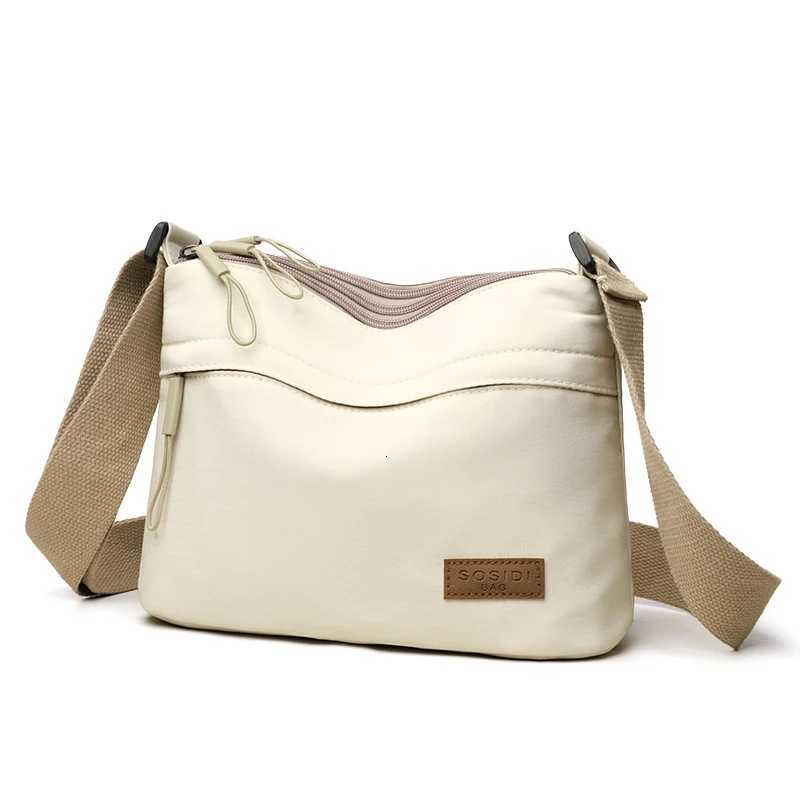 Polyester lightweight multi-layer large-capacity nylon bag for ladies casual water-resistant portable fashionable single-sh Y250730