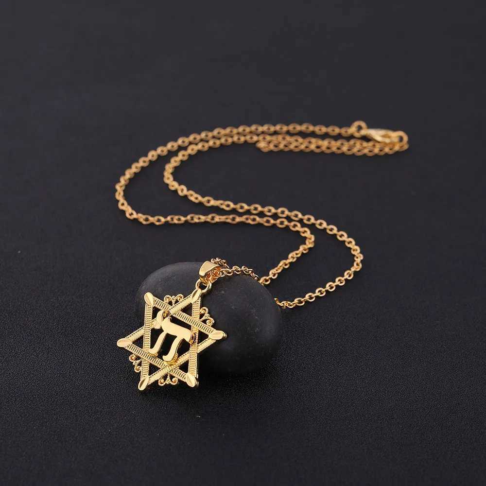 Lemegeton Bottle Pendant Necklace Men David Star Necklace Gold Color Chain Necklace Religious Symbols Jewelry Israel Je Z250731 Z250910
