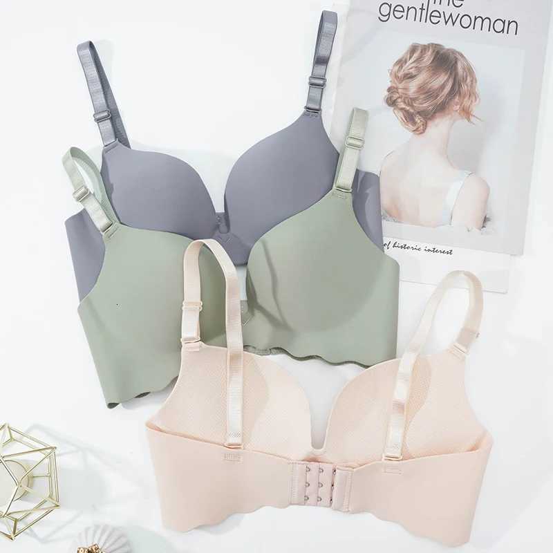 Womens Seamless Bra Solid Push Up Lingerie Sexy Wire Free Bralette Female Intimates Comfort Bras French Fashion Underwear Top Z250730