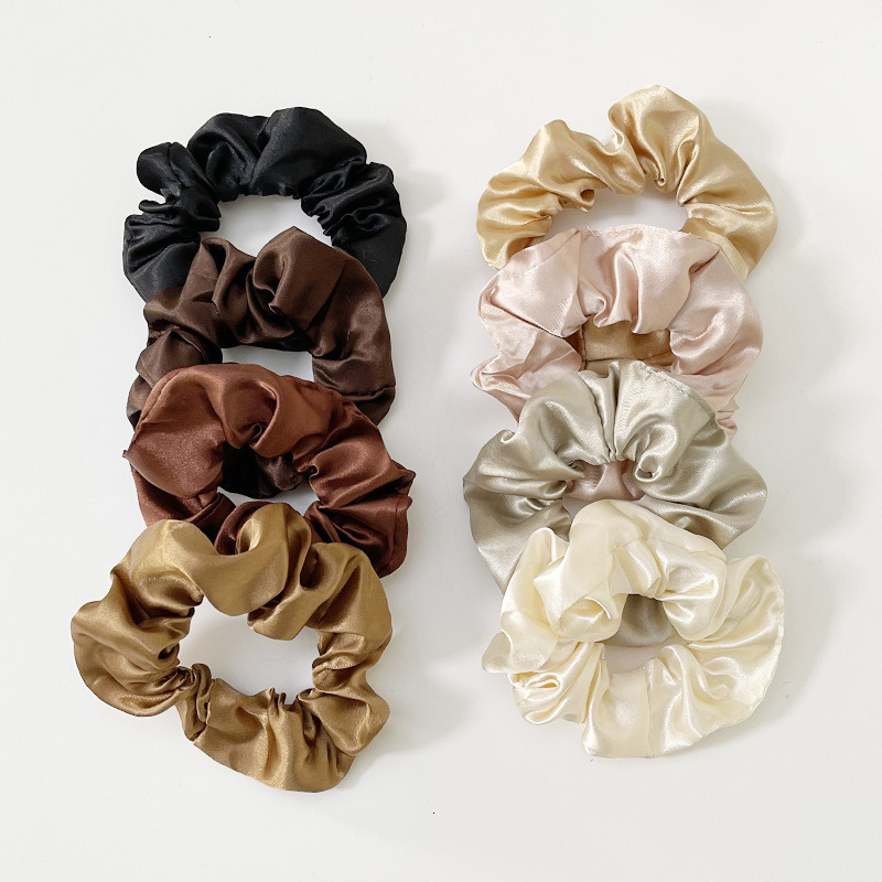 Pig Large Intestine Ring Foreign Trade Tie Head Rope Head Flower Amazon Rubber Band Hair Ring Hair Accessories Female Wholesale